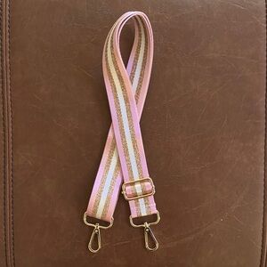 Pink and Gold Adjustable Bag Strap